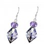 Riyo Amethyst Ladies Silver Jewellery Earring Silver L 2in Seame-2098