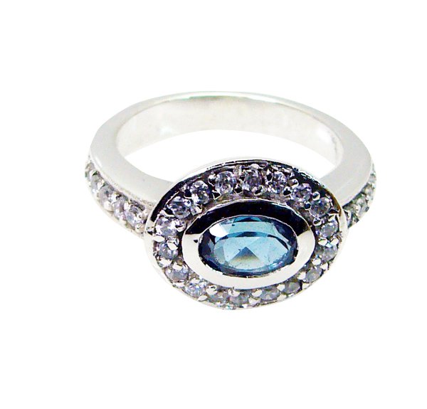 Riyo Blue Topaz Inspirational Silver Jewelry Gemstone Sz 5 Srbto5-10035