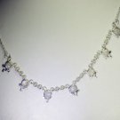 Riyo Rainbow  Design Jewellery Silver  Strand Necklace L 16in Snrmo-64029