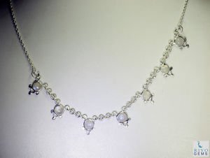 Riyo Rainbow  Design Jewellery Silver  Strand Necklace L 16in Snrmo-64029