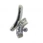 Riyo CZ925 Solid Sterling Silver Durable Pendant L 0.3in Spwhcz-110042