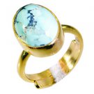 Riyo Turquoise Gold Plated Sets  Mori Ring Sz 6 Gprtur6-82033