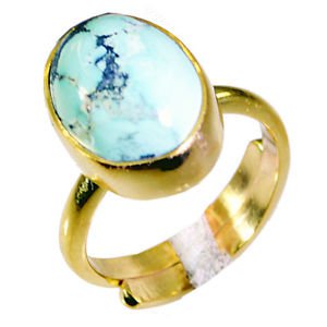 Riyo Turquoise Gold Plated Sets  Mori Ring Sz 6 Gprtur6-82033