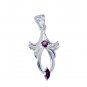Riyo Garnet Handmade Silver Jewellery Band Pendant L 2in Spgar-26061