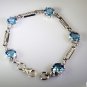 Riyo Blue Topaz Designer Jewelry Simple Silver Bracelet L 7.5in Sbrabtz-10010