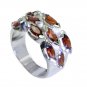 Riyo Garnet Womens Silver Jewellery Rajasthan Jewellery Sz 7 Srgar7-26078