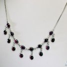 Riyo Garnet Rajasthani Jewellery Cheap Silver Necklace L 16in Sngar-26006