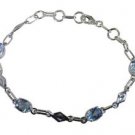 Riyo Blue 925 sterling silver Blue Topaz Bracelet appealing handmade jewelry cat