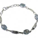 Riyo Blue 925 sterling silver Blue Topaz Bracelet angelic handmade jewelry bouti
