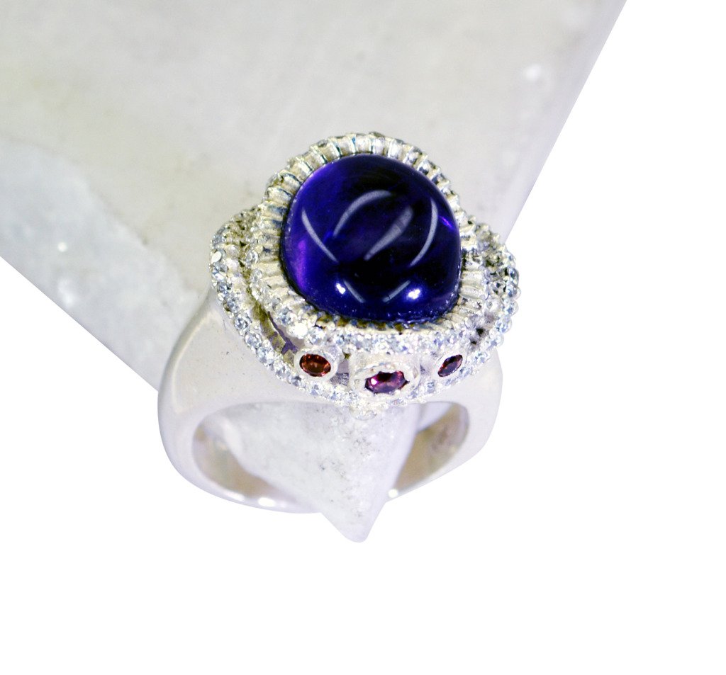Riyo Amethyst Unique Silver Jewelry Silver Thumb Ring Sz 5 Srame5-2068