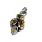 Riyo Citrine Art Deco Silver Jewellery Holiday Pendants L 0.7in Spcit-14027