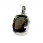 Riyo Smoky Quartz Silver Gemstone Jewelry Coin Pendants L 1in Spsqu-76011