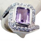 Riyo Amethyst Womens Silver Jewelry Gemstone Jewellery Sz 7 Srame7-2095
