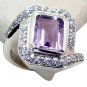 Riyo Amethyst Womens Silver Jewelry Gemstone Jewellery Sz 7 Srame7-2095