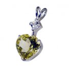 Riyo Lemon Quartz Silver Jewellery India Murano Glass Pendants L 1in Splqu-46015