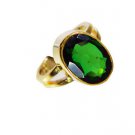 Emerald Cz 18.Kt Gold Plated Guard Ring