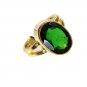 Emerald Cz 18.Kt Gold Plated Guard Ring