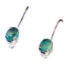 Riyo Turquoise Silver Designer Jewelry Dangle Earring L 1in Setur-82038