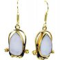 Riyogems White Agate Wholesale Gold Plate Chandelier Earrings L 1.5in Gpeage-000