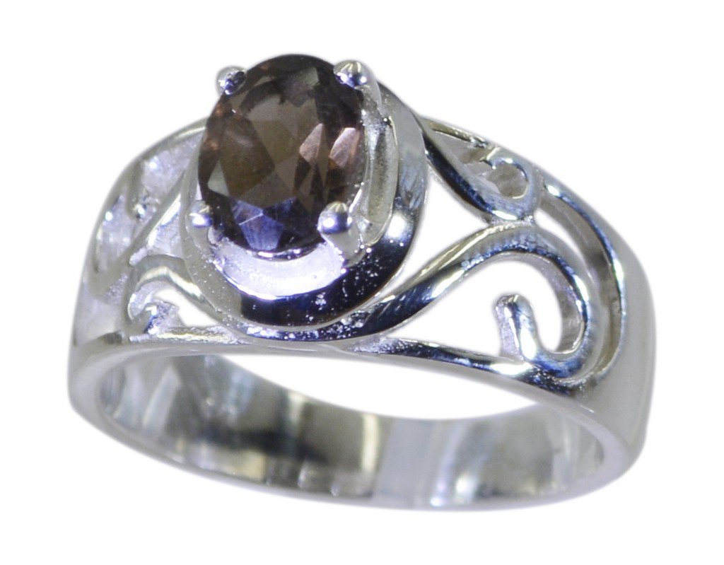 Riyo Brown 925 sterling silver Smoky Quartz Ring splendiferous handmade contempo