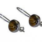 Riyo Brown 925 sterling silver Tiger Eye Earring flashy original handmade jewelr