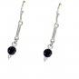 Riyo Black Onyx Silver 925 Jewellery Dangle Earring L 1.5in Sebon-6024