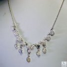 Riyo Rainbow  Body Jewellery Silver Cuff Necklace L 16in Snrmo-64010