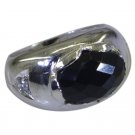 Riyo Black 925 sterling silver Black Oynx Ring resplendent wire handmade jewelry
