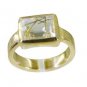 Riyo Multi Gold Plated Rutile Quartz CZ Ring symmetrical jewelry accessories sto