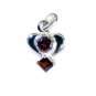 Riyo Garnet Girls Silver Jewellery Sun And Moon Pendants L 0.7in Spgar-26045