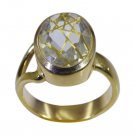 Riyo Multi Gold Plated Rutile Quartz CZ Ring handsome handmade jewelry catalog G