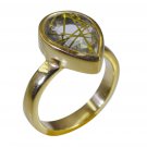 Riyo Multi Gold Plated Rutile Quartz CZ Ring bewitching handmade jewelry sites G