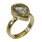 Riyo Multi Gold Plated Rutile Quartz CZ Ring bewitching handmade jewelry sites G