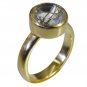 Riyo Multi Gold Plated Rutile Quartz CZ Ring scenicbonny handmade jewelry design