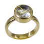 Riyo Multi Gold Plated Rutile Quartz CZ Ring scenicbonny handmade jewelry design