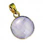 Riyogems Rose Quartz 18 Kt Gold Plated Wave Pendant L 1in Gpproq-68002