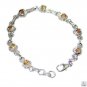 Riyo Citrine Argent Jewellery Hammered Silver Cuff Bracelet L 7.5in Sbracit-1401