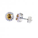 Riyo Yellow Citrine 925 Solid Sterling Silver Reliable Earring L 0.2in Secit-140
