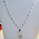 Riyo  Gemstone Gem Jewellery Thin Silver Necklace L 16in Snmul-52020