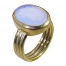 Riyo Purple Gold Plated Fire Opal CZ Ring nubile handmade fashion jewellery GPRF