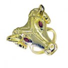 Garnet Gold Plated Jewelry Cameo Ring