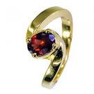 Garnet Copper Gold Plated Friendship Ring