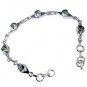 Riyo Peridot Elegant Jewelry Silver Wave Bracelet L 7.5in Sbraper-58005