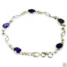 Riyo Amethyst Beautiful Jewelry Fine Silver Bracelet L 7.5in Sbraame-2010