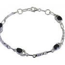 Riyo Black 925 sterling silver Black Oynx Bracelet scenicbonny handmade jeweller
