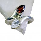 Riyo Garnet Designer Silver Jewellery Buy Silver Ring Sz 7 Srgar7-26164