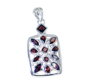 Riyo Garnet India Silver Jewelry Snowflake Pendant L 2in Spgar-26071