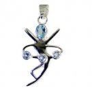 Riyo Blue Topaz Trendy Silver Jewelry Gems L 2in Spbto-10035