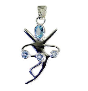 Riyo Blue Topaz Trendy Silver Jewelry Gems L 2in Spbto-10035
