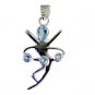 Riyo Blue Topaz Trendy Silver Jewelry Gems L 2in Spbto-10035